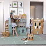 【LVMG】 Lサイズ 高品質でお洒落なリバーシブルプレイマット【Lille Verden Marmor Generös】